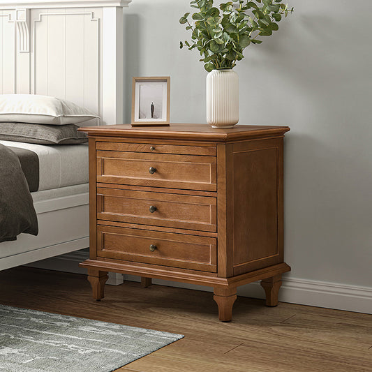 Galatea 3 - Drawer Nightstand Chest with Built-In Outlets