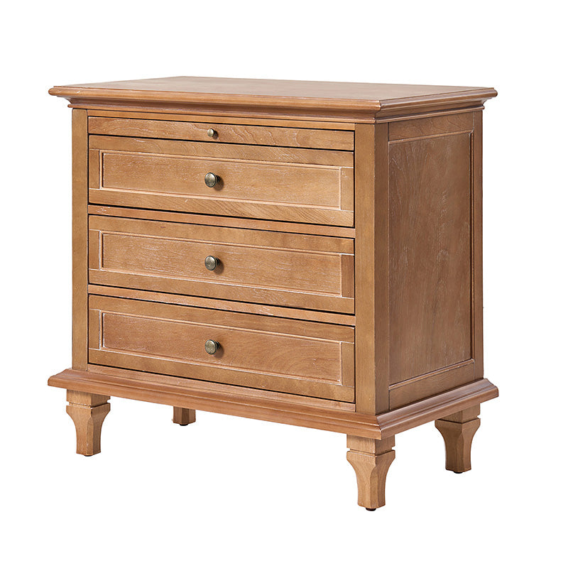 Galatea 3 - Drawer Nightstand Chest with Built-In Outlets