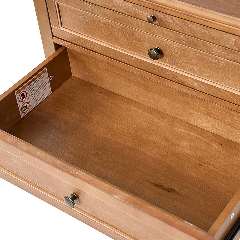 Galatea 3 - Drawer Nightstand Chest with Built-In Outlets