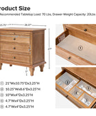 Galatea 3 - Drawer Nightstand Chest with Built-In Outlets