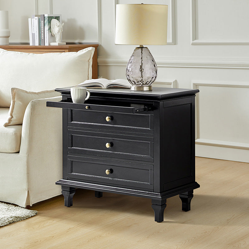 Galatea 3 - Drawer Nightstand Chest with Built-In Outlets