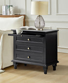 Galatea 3 - Drawer Nightstand Chest with Built-In Outlets