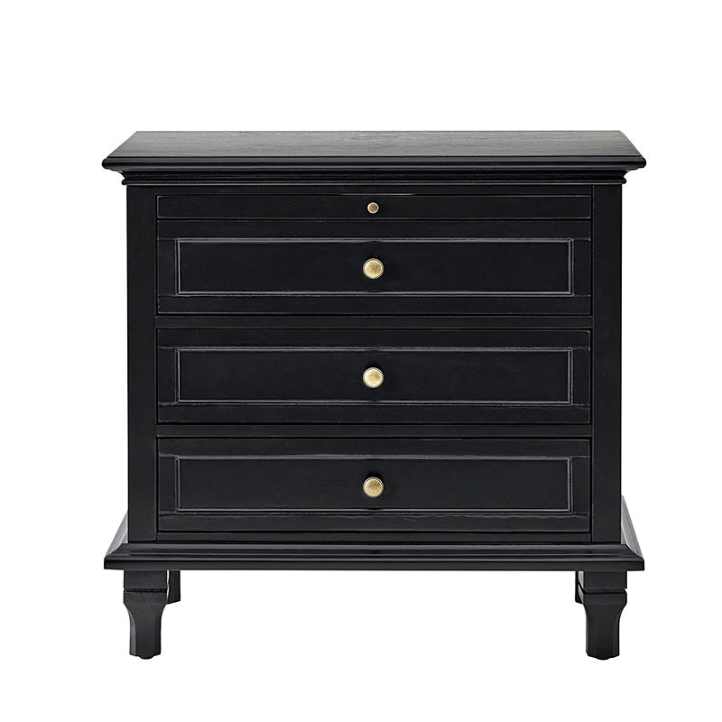 Galatea 3 - Drawer Nightstand Chest with Built-In Outlets