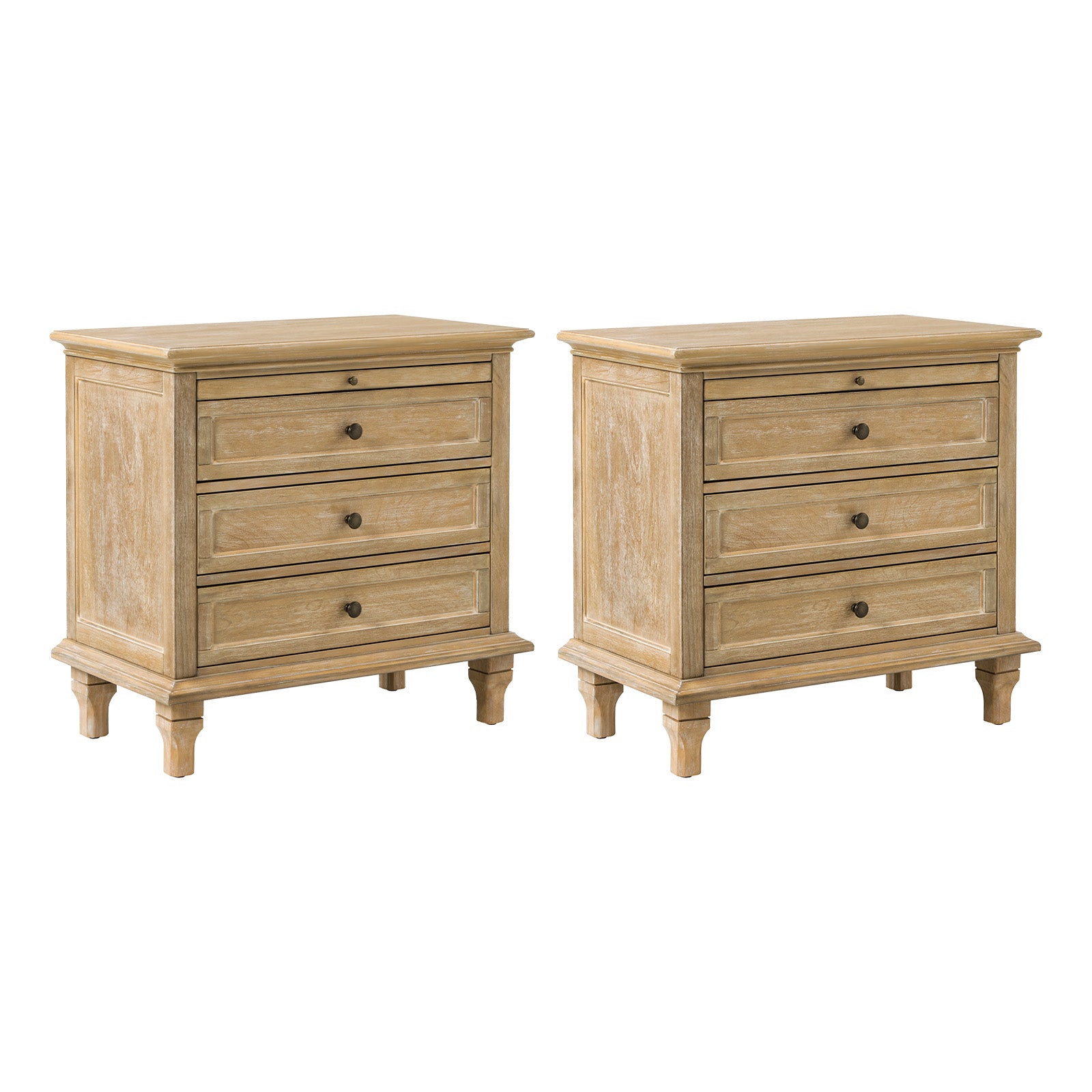 Galatea 3 - Drawer Nightstand Chest with Built-In Outlets(Optional Types)