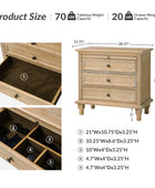Galatea 3 - Drawer Nightstand Chest with Built-In Outlets(Optional Types)