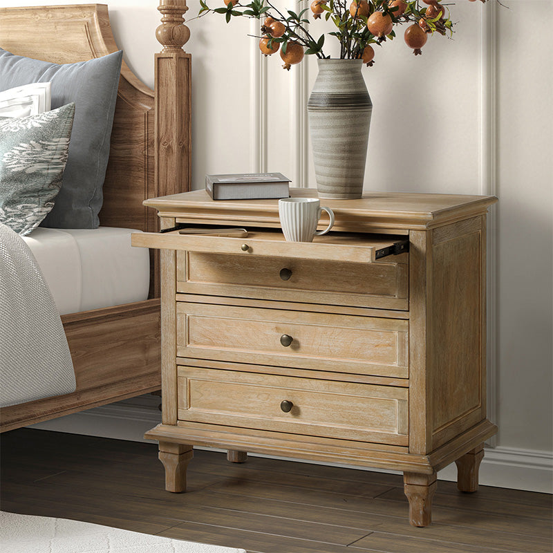 Galatea 3 - Drawer Nightstand Chest with Built-In Outlets(Optional Types)