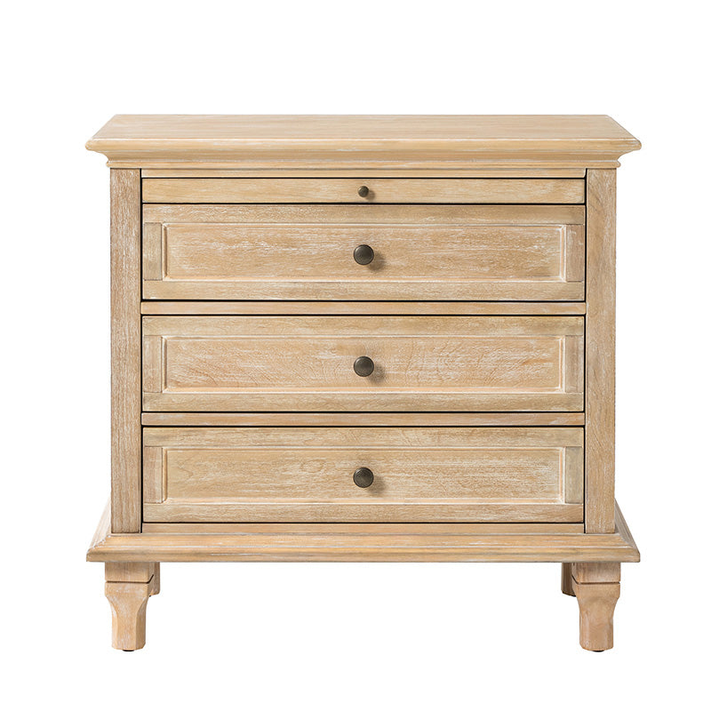 Galatea 3 - Drawer Nightstand Chest with Built-In Outlets