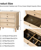 Galatea 3 - Drawer Nightstand Chest with Built-In Outlets