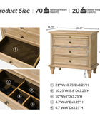 Galatea 3 - Drawer Nightstand Chest with Built-In Outlets(Optional Types)