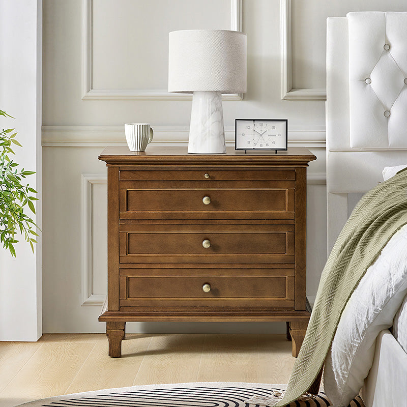 Galatea 3 - Drawer Nightstand Chest with Built-In Outlets