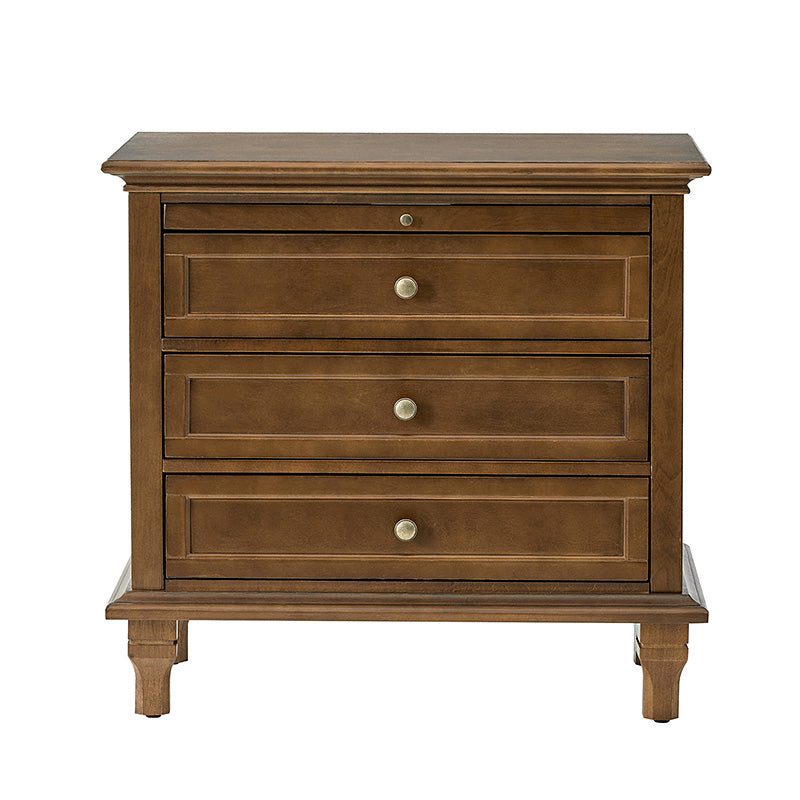 Galatea 3 - Drawer Nightstand Chest with Built-In Outlets