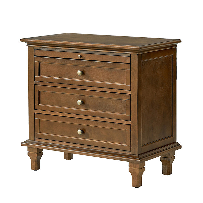 Galatea 3 - Drawer Nightstand Chest with Built-In Outlets