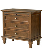 Galatea 3 - Drawer Nightstand Chest with Built-In Outlets