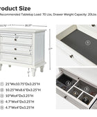 Galatea 3 - Drawer Nightstand Chest with Built-In Outlets