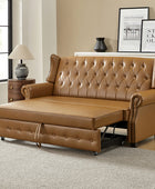 Nils 73.6'' Vegan Leather Sleeper Sofa