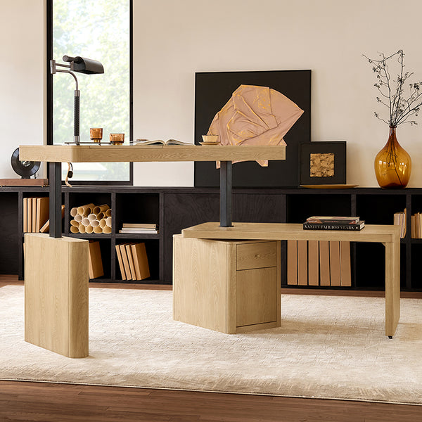 Veritas 360-Degree Rotating Desk Electric Adjustable Standing Desk with Flip-Top Lid