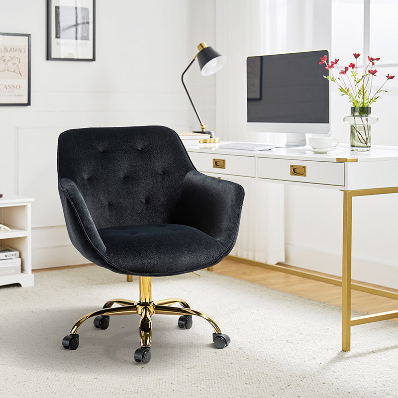 Jovida Velvet Tufted Office Chair