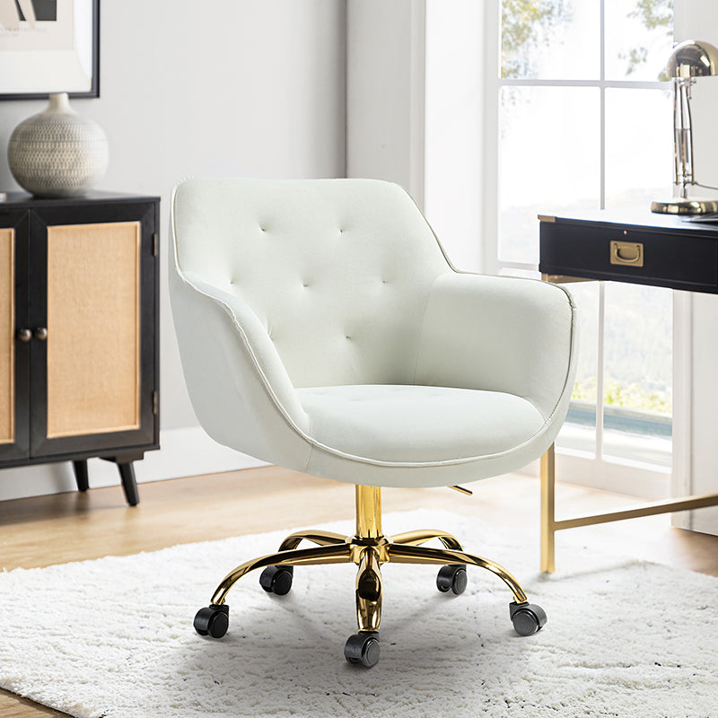 Velvet tufted swivel chair online