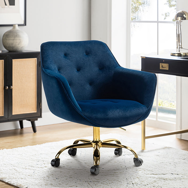 Jovida Velvet Tufted Office Chair