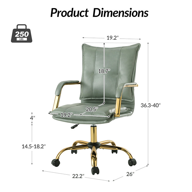 Michele Vegan Leather Task Accent Chair
