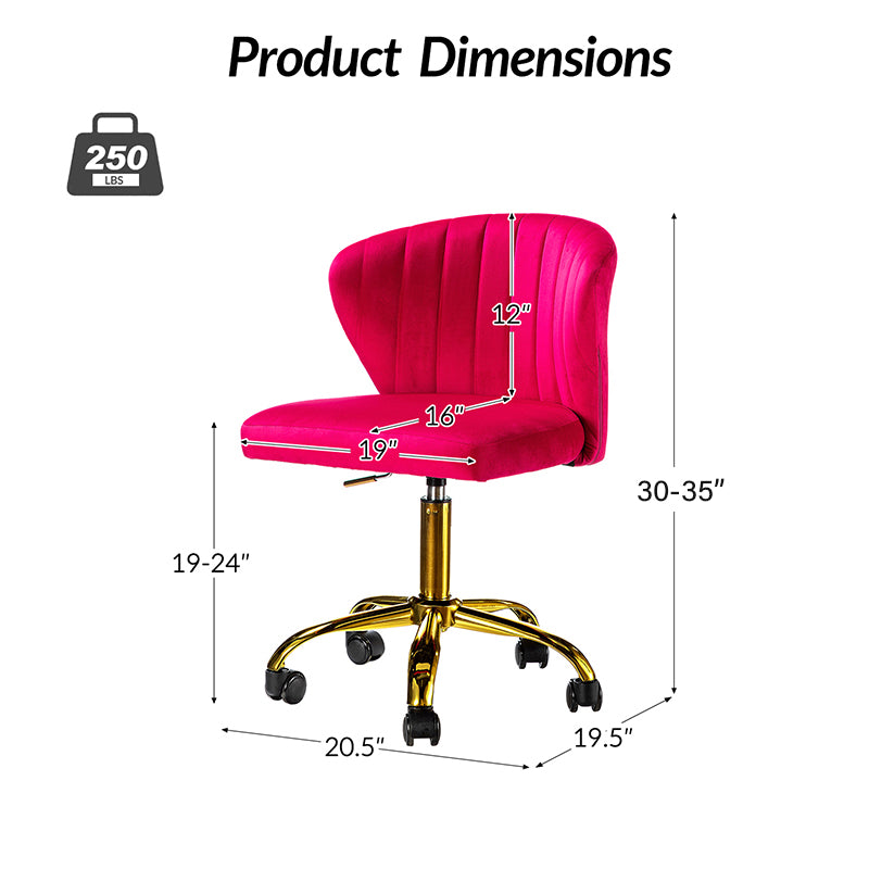 Chandra Velvet Office Chair