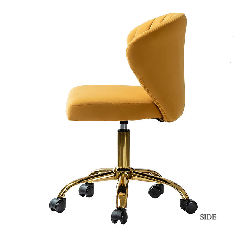 Mustard velvet desk chair online