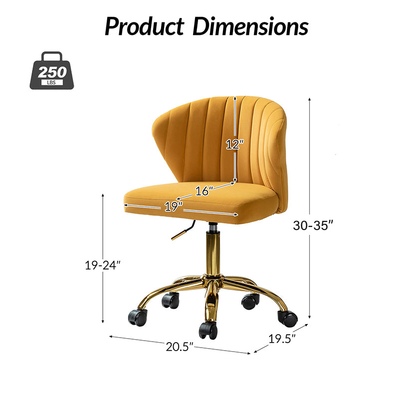 Chandra Velvet Office Chair