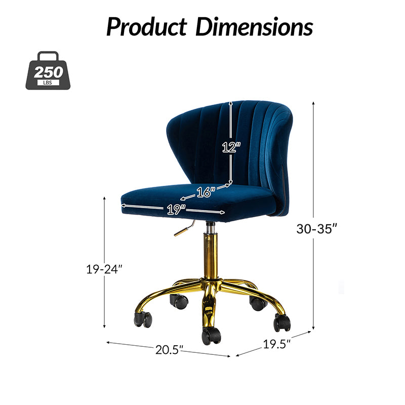 Chandra Velvet Office Chair