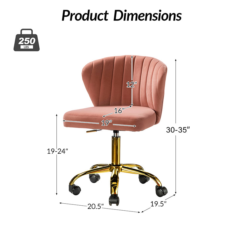 Chandra Velvet Office Chair