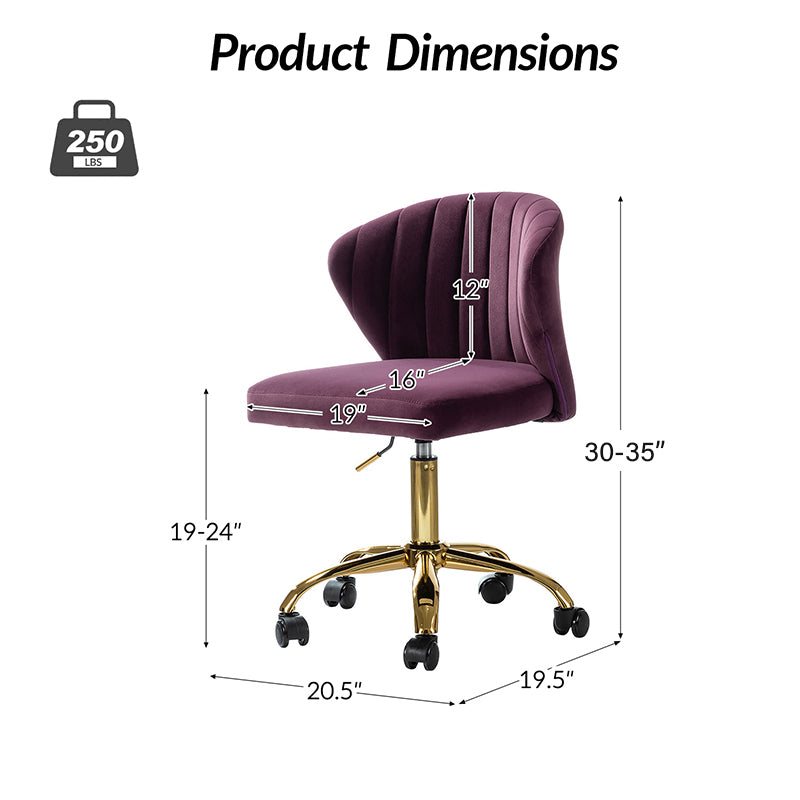 Chandra Velvet Office Chair