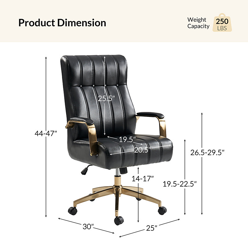 Conelius Leather Ergonomic Executive Office Chair