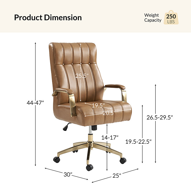 Conelius Leather Ergonomic Executive Office Chair