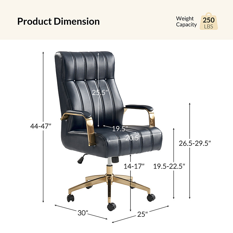 Conelius Leather Ergonomic Executive Office Chair