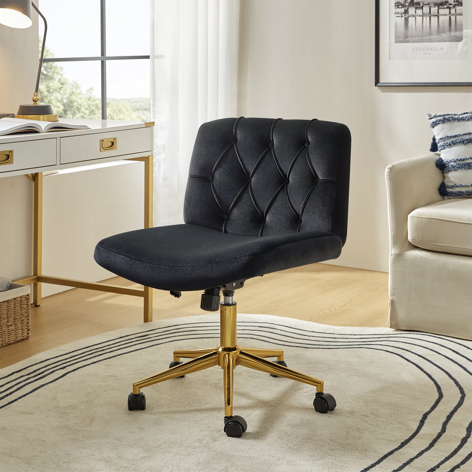 Norm Modern Flannel Adjustment Office Chair