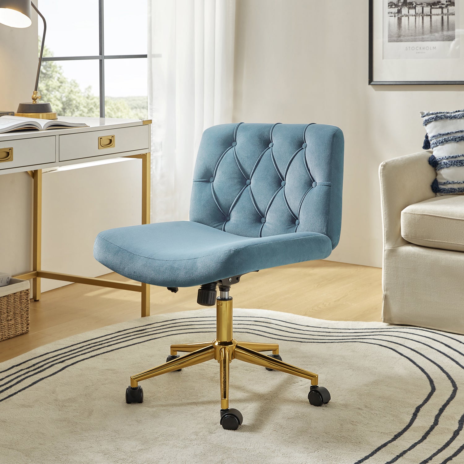 Norm Modern Flannel Adjustment Office Chair