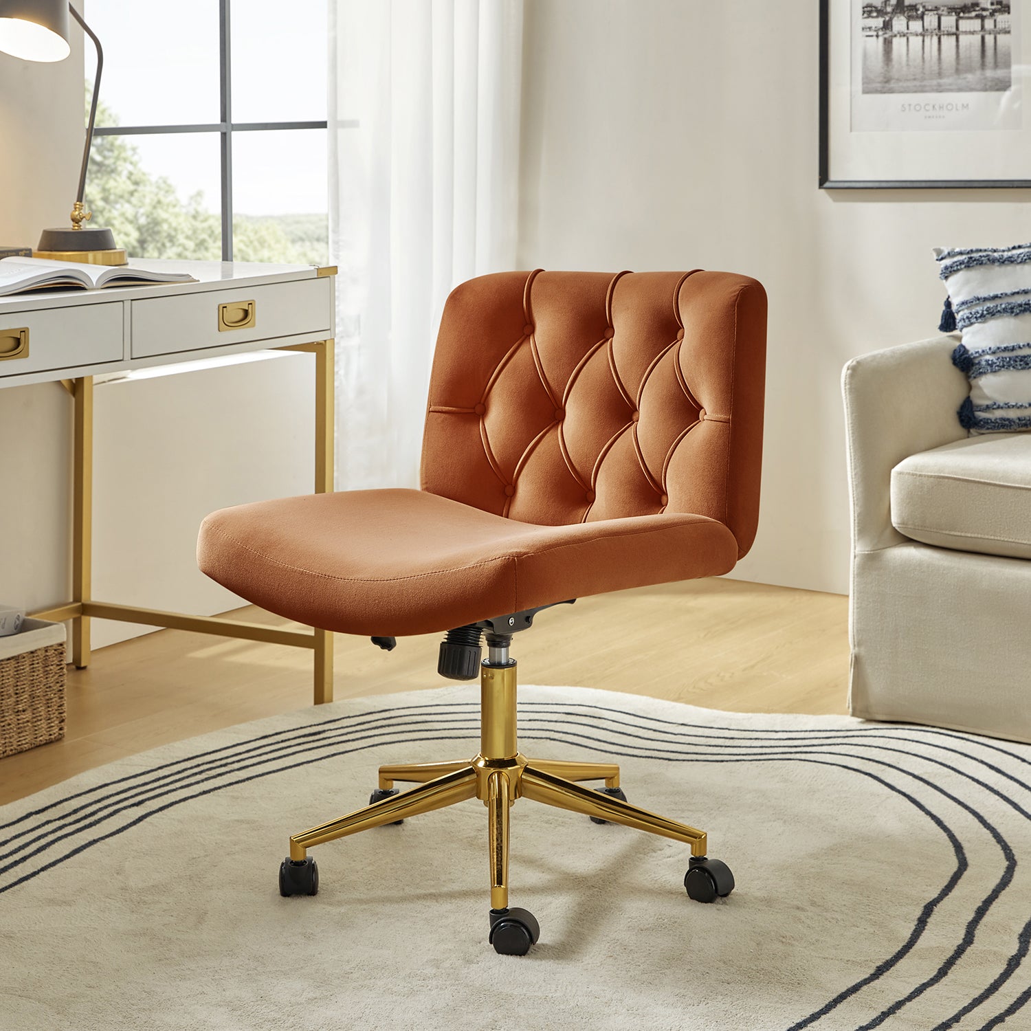 Norm Modern Flannel Adjustment Office Chair