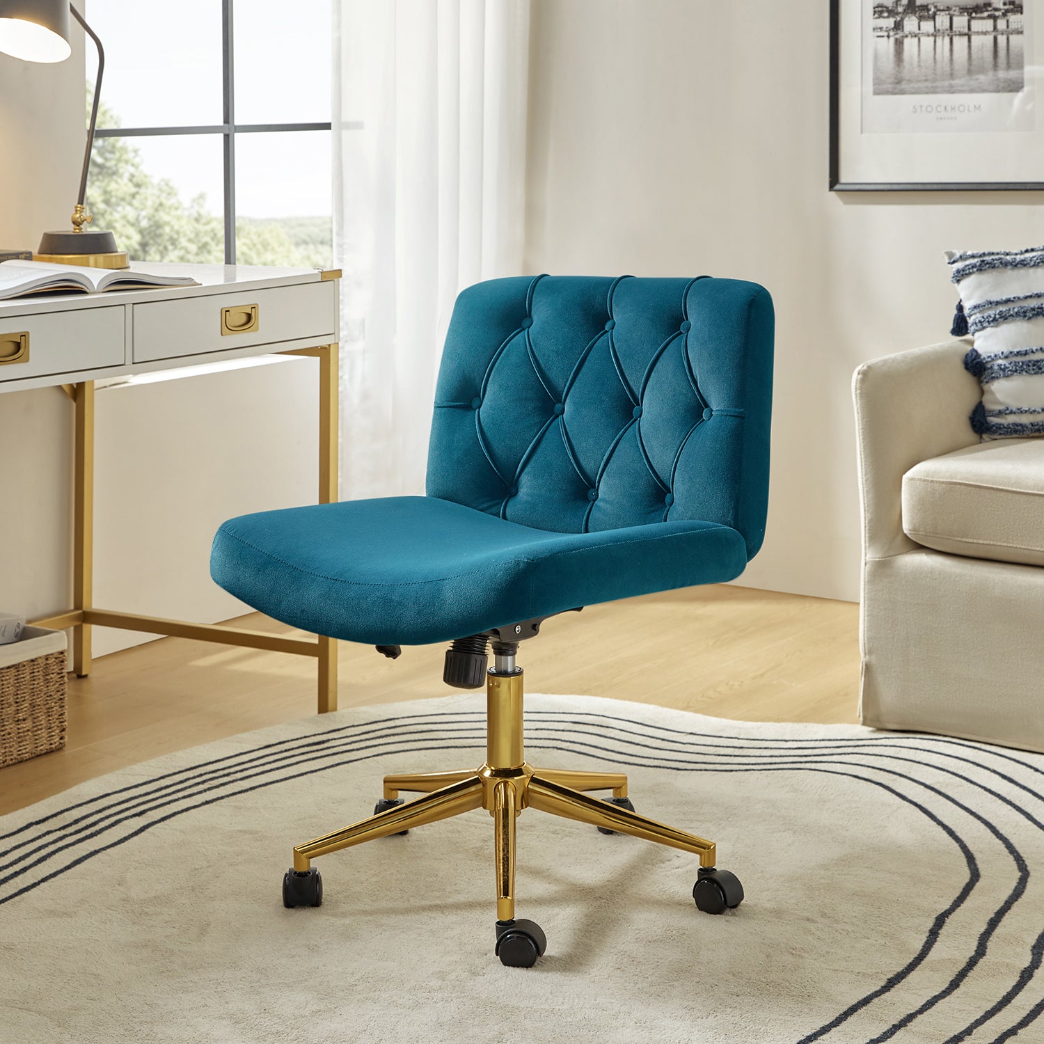 Norm Modern Flannel Adjustment Office Chair