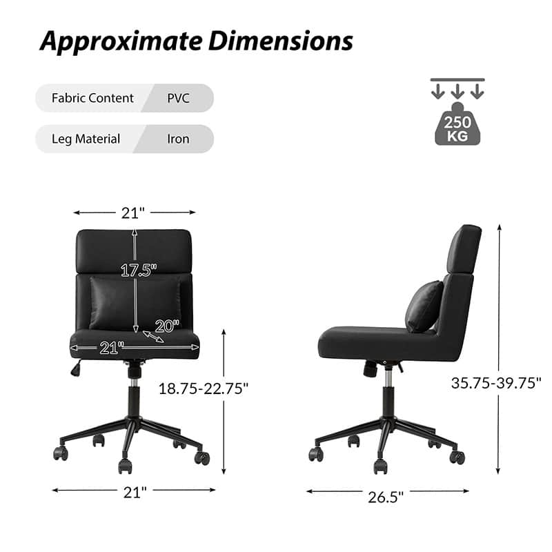 Rose Lumbar Support Office Chair with Tilt Function