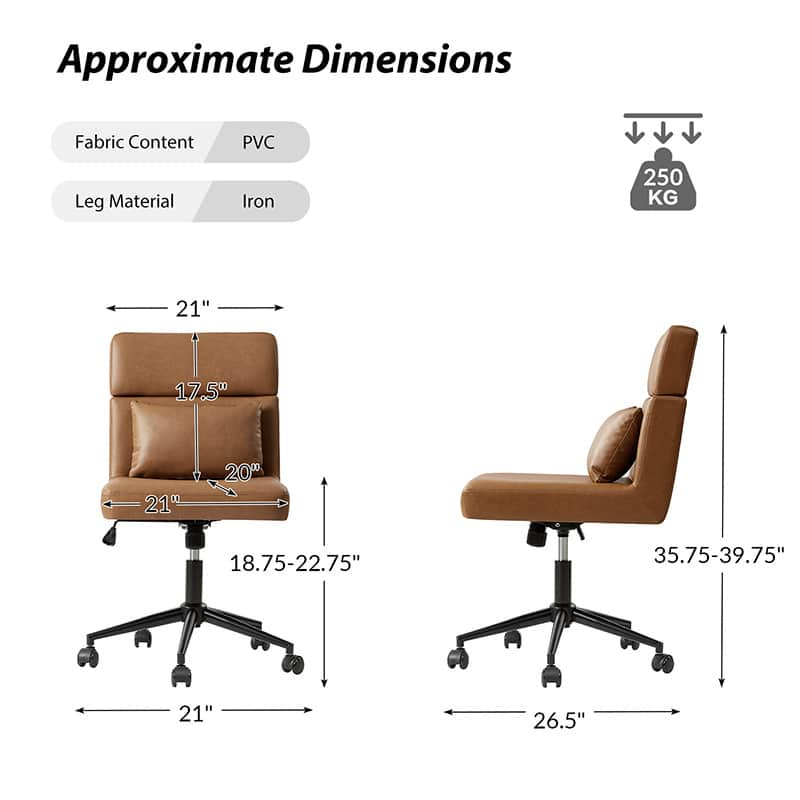 Rose Lumbar Support Office Chair with Tilt Function