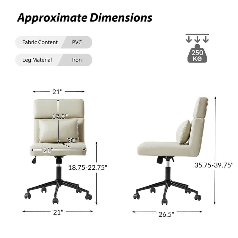 Rose Lumbar Support Office Chair with Tilt Function