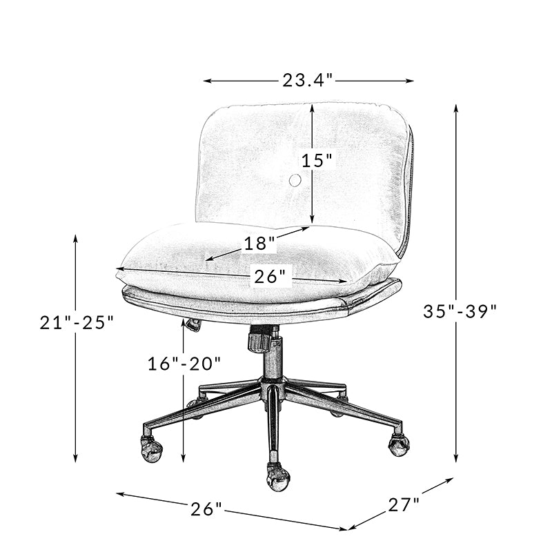 Kitty Mid-century Modern Armless Task Chair