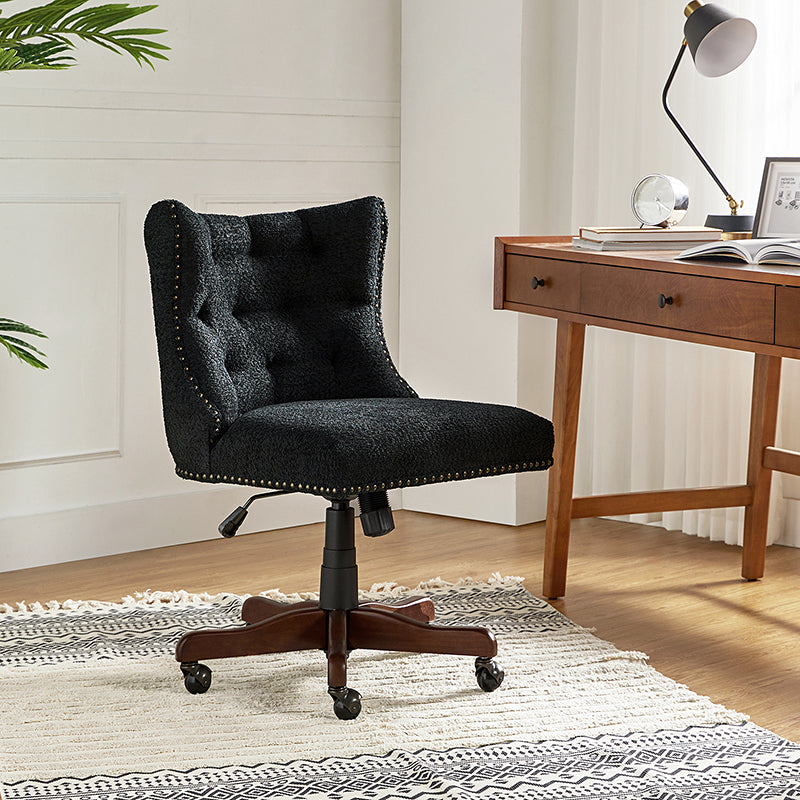 Aloys Transition Solid Wood Task Chair 360-Degree Swivel