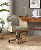 Audrey Task Chair with Rattan Arms