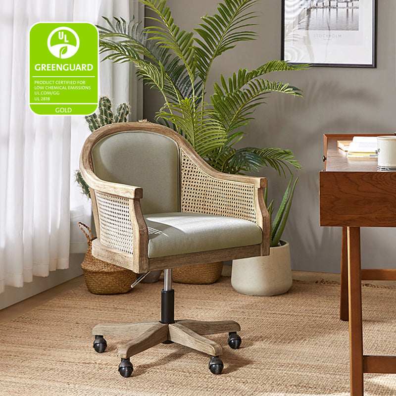 Honey brown wicker tania office chair online
