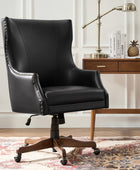 Caesar Classic Modern Office Chair with Elegant Copper Nailheads