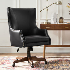 Caesar Classic Modern Office Chair with Elegant Copper Nailheads