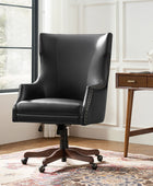 Caesar Classic Modern Office Chair with Elegant Copper Nailheads