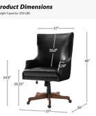 Caesar Classic Modern Office Chair with Elegant Copper Nailheads