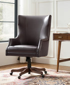 Caesar Classic Modern Office Chair with Elegant Copper Nailheads