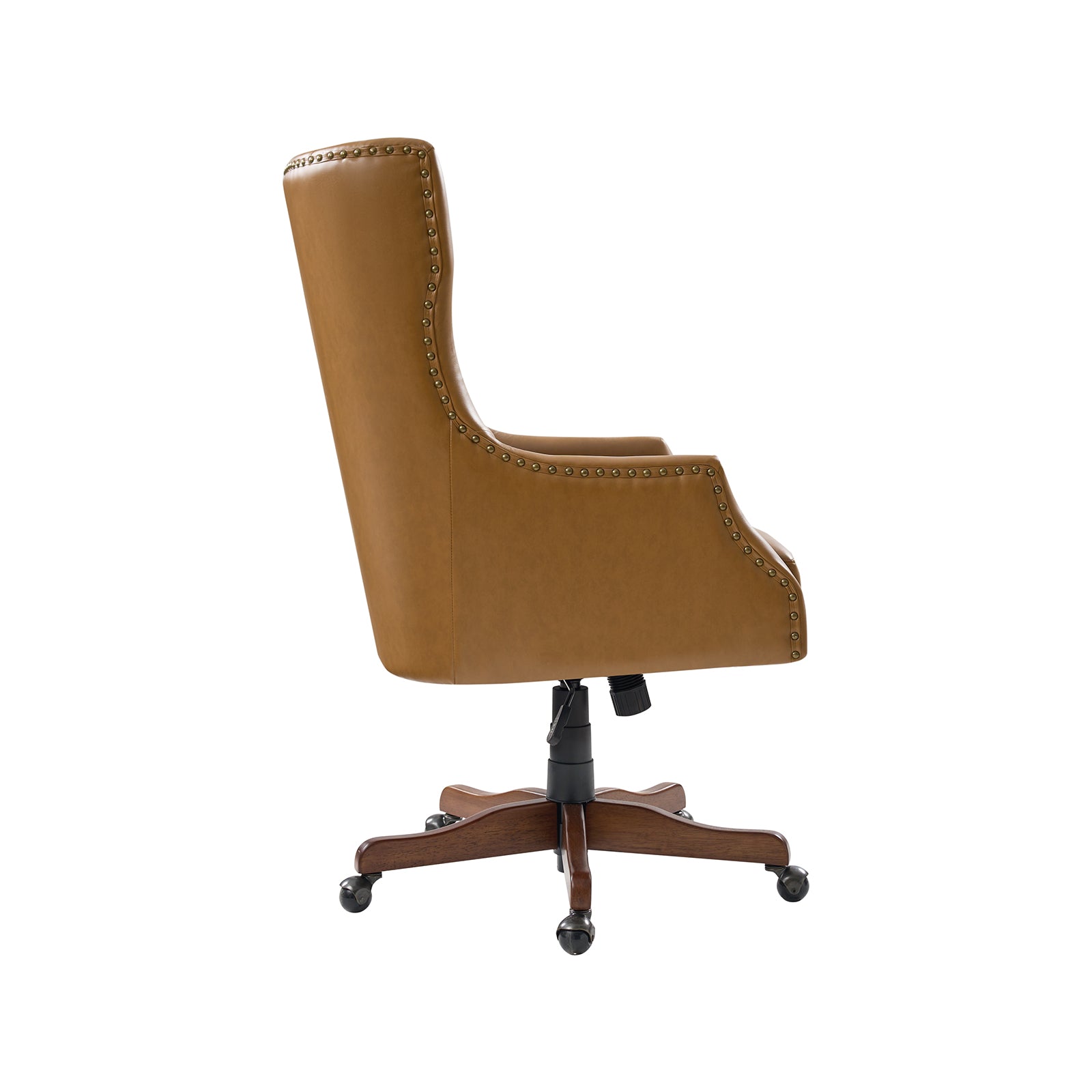 Caesar Classic Modern Office Chair with Elegant Copper Nailheads